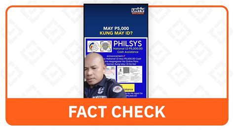 FACT CHECK: P5,000 cash aid for national ID holders report.